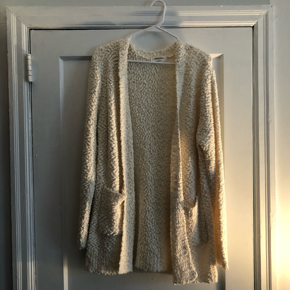 White Popcorn Cardigan